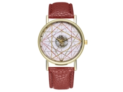 Reloj Analógico De Cuarzo Con Correa Pu Para Mujer Y Hombre Zhoulianfa (café)