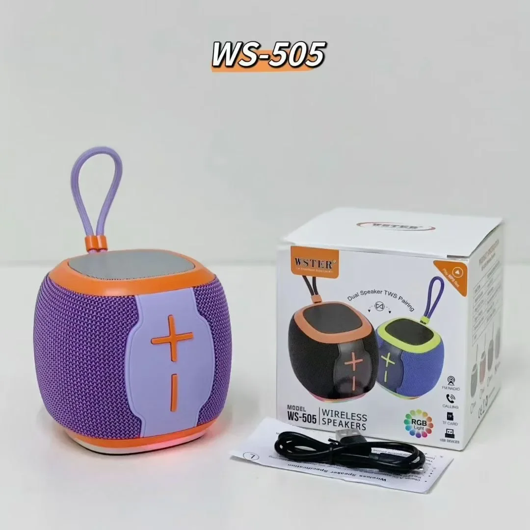 Alto falante Bluetooth, Série Tws, com Aviso de Voz para Inserção de Cartão MDUG (roxo)