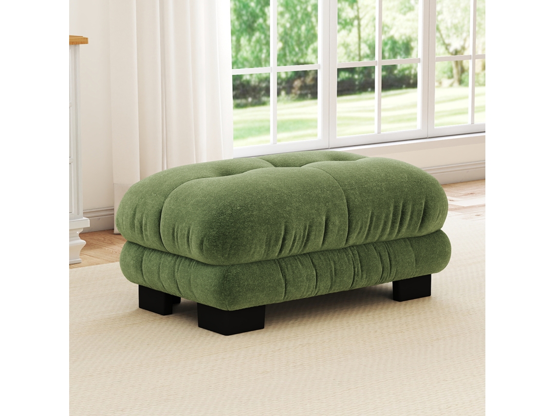 Otomano, Chenille, Cor Verde, 112