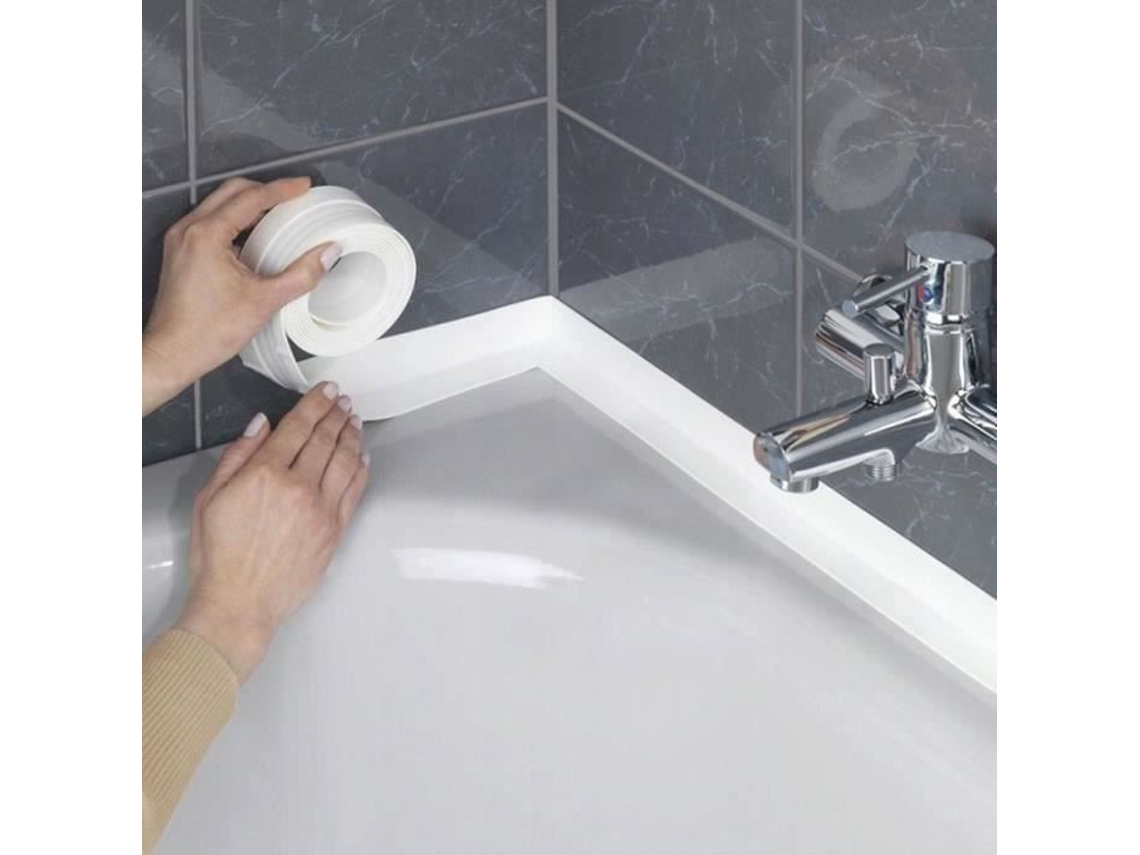 ZC SHOP-STORY - Rolo de Juntas Adesivas para Cozinha e Banheiro Espessura 3,8cm Comprimento 3,2m Branco S/MARCA