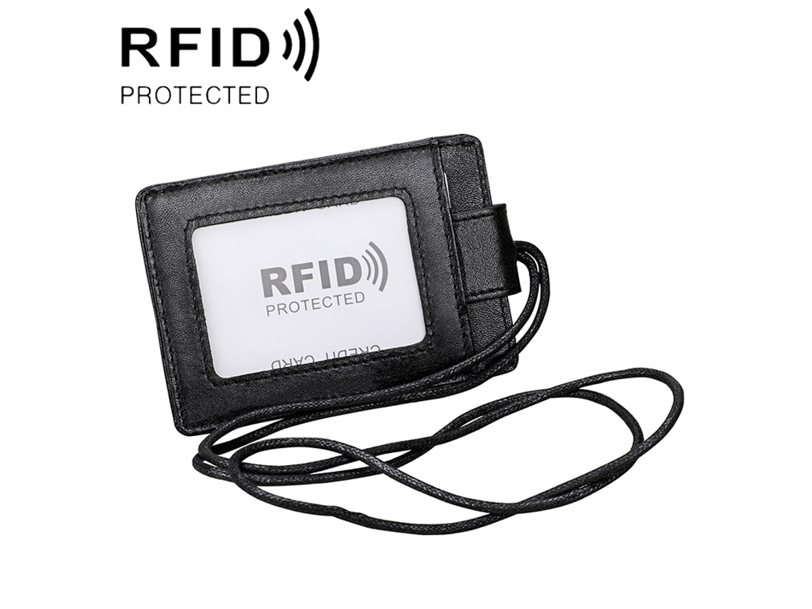 Porta-cartão Rfid Com Colar E Etiqueta De Identificação