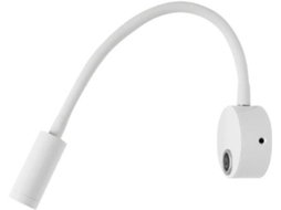 Luminária De Leitura Parede Led Com Interruptor Toque, Haste Flexível, Intensidade Ajustável, Entrada Usb, Iluminação