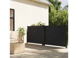 Vidaxl Toldo Lateral Retrátil 100x1000 Cm Preto