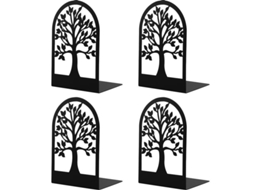 2026 suportes para Livros Linjou de Metal, 2 Pares, Design de Árvore, Antiderrapante, para Escritório e Lar