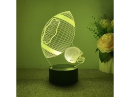 Luminária Noturna 3d Com Fones De Ouvido Lâmpada Ilusão Led Controle