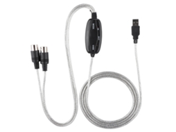Cabo conversor MIDI para USB, interface para teclado e edição musical CHABERLU