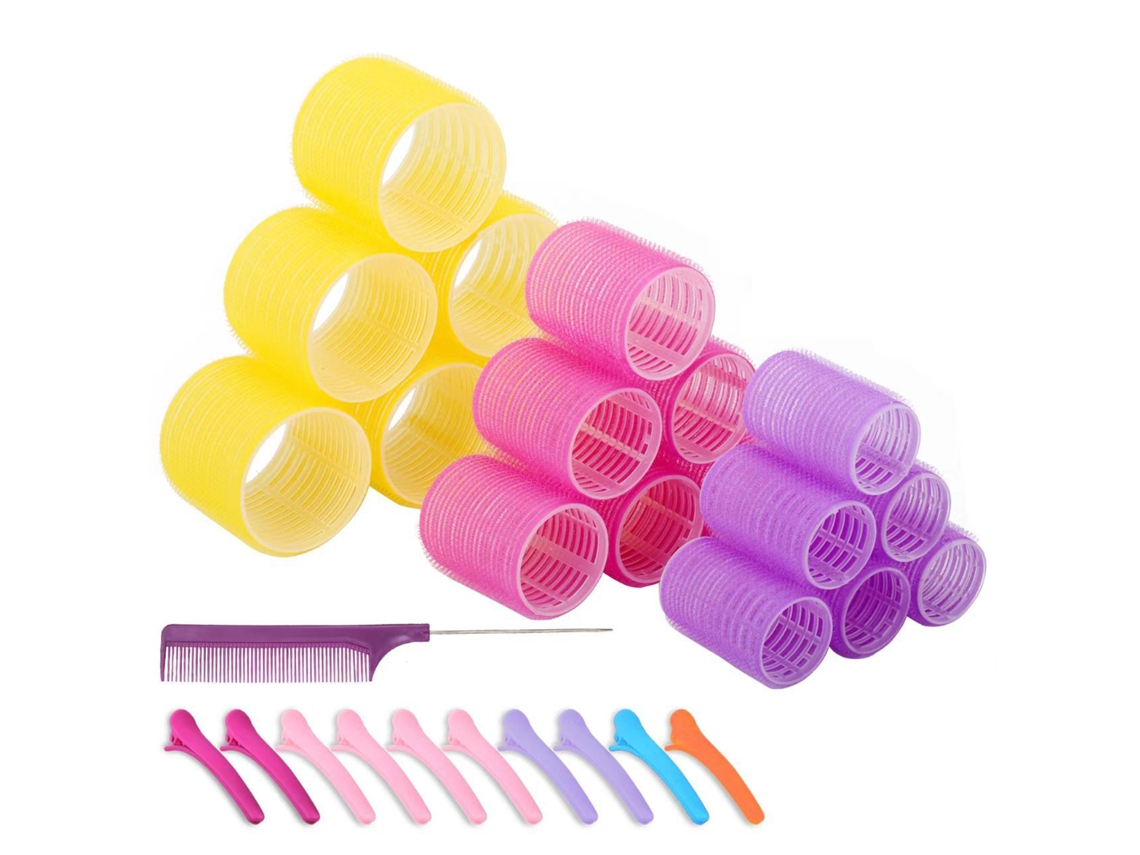 Rolos De Cabelo (modeladores De Cabelo Diy Autoadesivos, Conjunto Multicamadas Com Pentes E Presilhas) Eoocoo