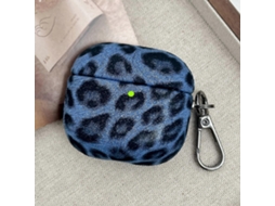 Capa De Policarbonato Para Fones De Ouvido Sem Fio Airpods 4 Com Textura De Leopardo