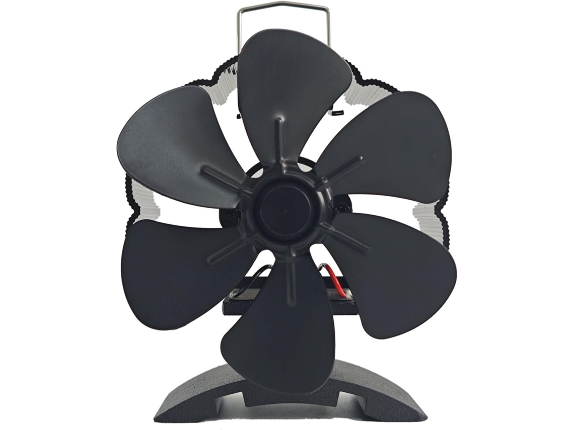 Ventilador Para Fogão A Lenha, 6 Pás De Alumínio, Movido A Calor, Com Função De Ventilador.