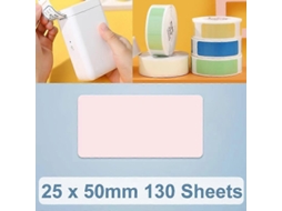 Etiquetas De Papel Para Impressão Térmica, 25 X 50 Mm, 130 Folhas, Para Niimbot D101/d11 Slowmoose