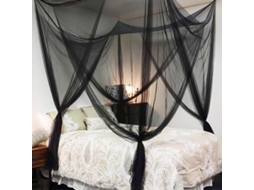 Manta Mosquito Para Cama De Casal, Mosquito Net Com Quatro Portas, 190x210x240 Cm, Preto, Para Casa E Viagem