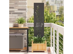 Vidaxl Tela De Privacidade Para Jardim Floral Preto 32 X 140 Cm