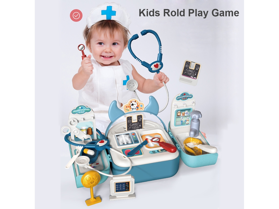 Mali conjunto de Brinquedos Médico para Crianças com Mochila Estojo Presente de Natal Aniversário