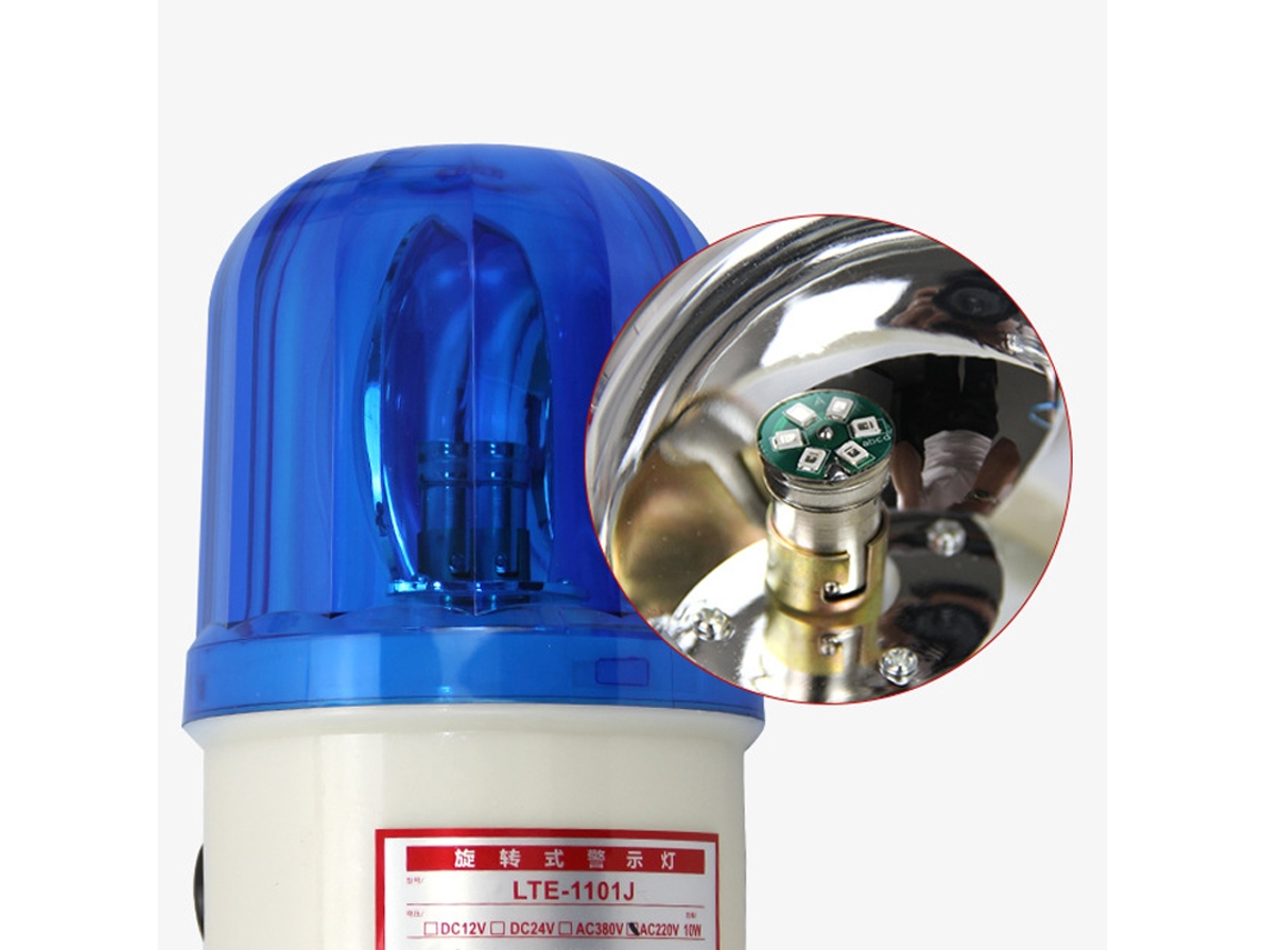 Luz de Aviso Led Rotativa 90db Impermeável
