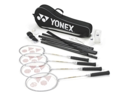 Conjunto de Badminton 4 Player Prateadoyonex