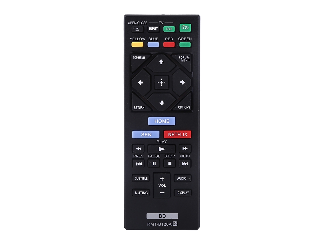 Mando RMT B126A negro para reproductor Sony Blu-ray, sin programación