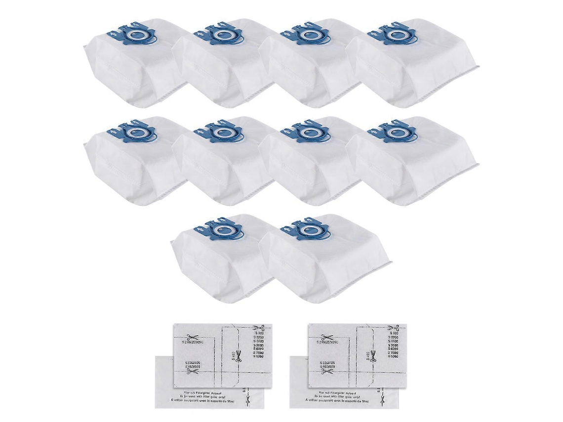 Conjunto Com 10 Sacos De Reposição Para Aspirador Pó Tipo Gn E 4 Filtros Aspiradores S2, S5, S8, C1 C3. Tuotuo