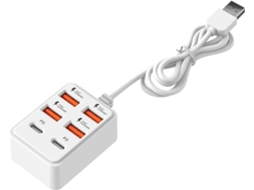 Adaptador Usb De 4/6 Portas Com Carregamento, Transferência Dados E