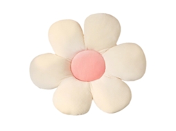 Omni cojín de Chão Floral Confortável para Meninas, Adolescentes e Crianças Pequenas, Ideal para Ler e Descansar 40cm Blanco Rosa