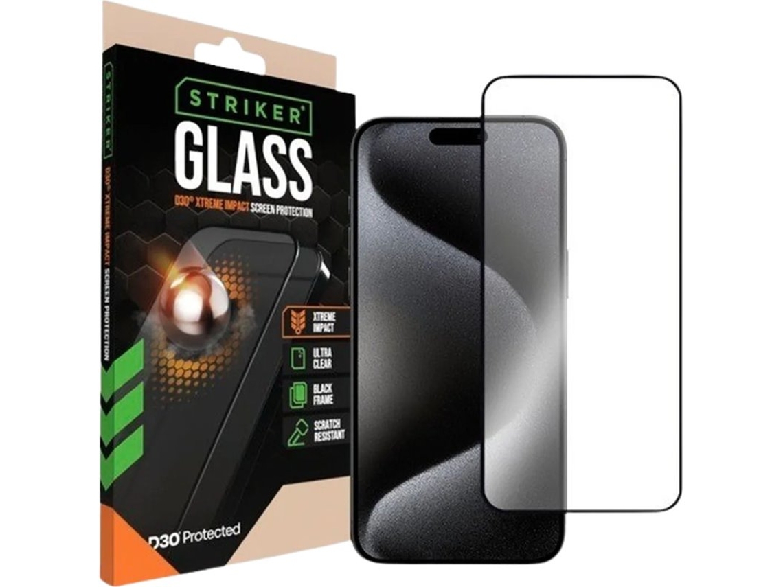 Striker D3o Vidro Temperado Edge To Edge Protetor De Ecrã Apple Iphone 15 Pro