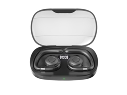 Auriculares Desportivos Sem Fios Bluetooth 5.3 Design Aberto Gancho De Orelha Microfone Para Chamadas Ipx5 Lurelia