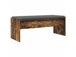 Banco de Hall com Almofada Carvalho Defumado 103x38x40 cm