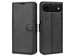 Capa Para Iphone Air Em Couro Cor Lichia Preta