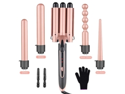 Modelador De Cabelo 5 Em 1 Penteado Curling Iron Cerâmica Ferramenta Profissional Triplo Barril Cabelo Ferro Cabelo Mais Bonito Hengjian
