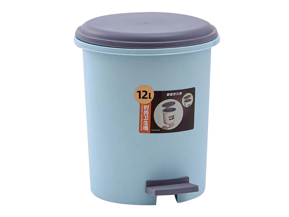 Lixeira com Pedal Grande Capacidade 12l Azul S/MARCA