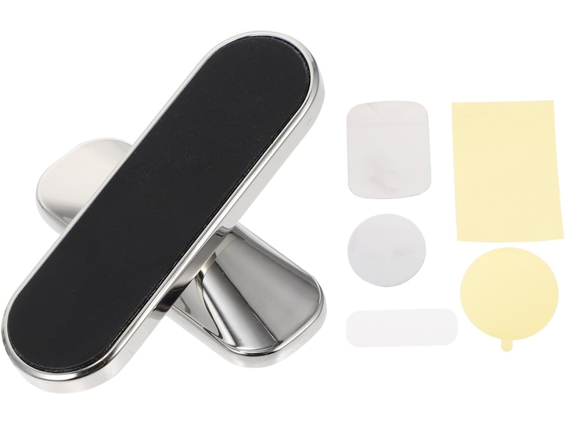 Suporte Magnético Giratório Para Celular No Carro, Prateado.