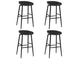 Vidaxl Cadeiras De Bar 4 Pcs Preto