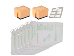 6 peças sacos para aspirador de pó vorwerk 2 microfiltros higiênicos profumin, kit de acessórios para vorwerk kobold vk135 vk136