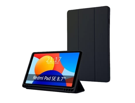 Capa TUMUNDOSMARTPHONE Flip Inteligente para Xiaomi Redmi Pad Se 8.7 Cor Preta