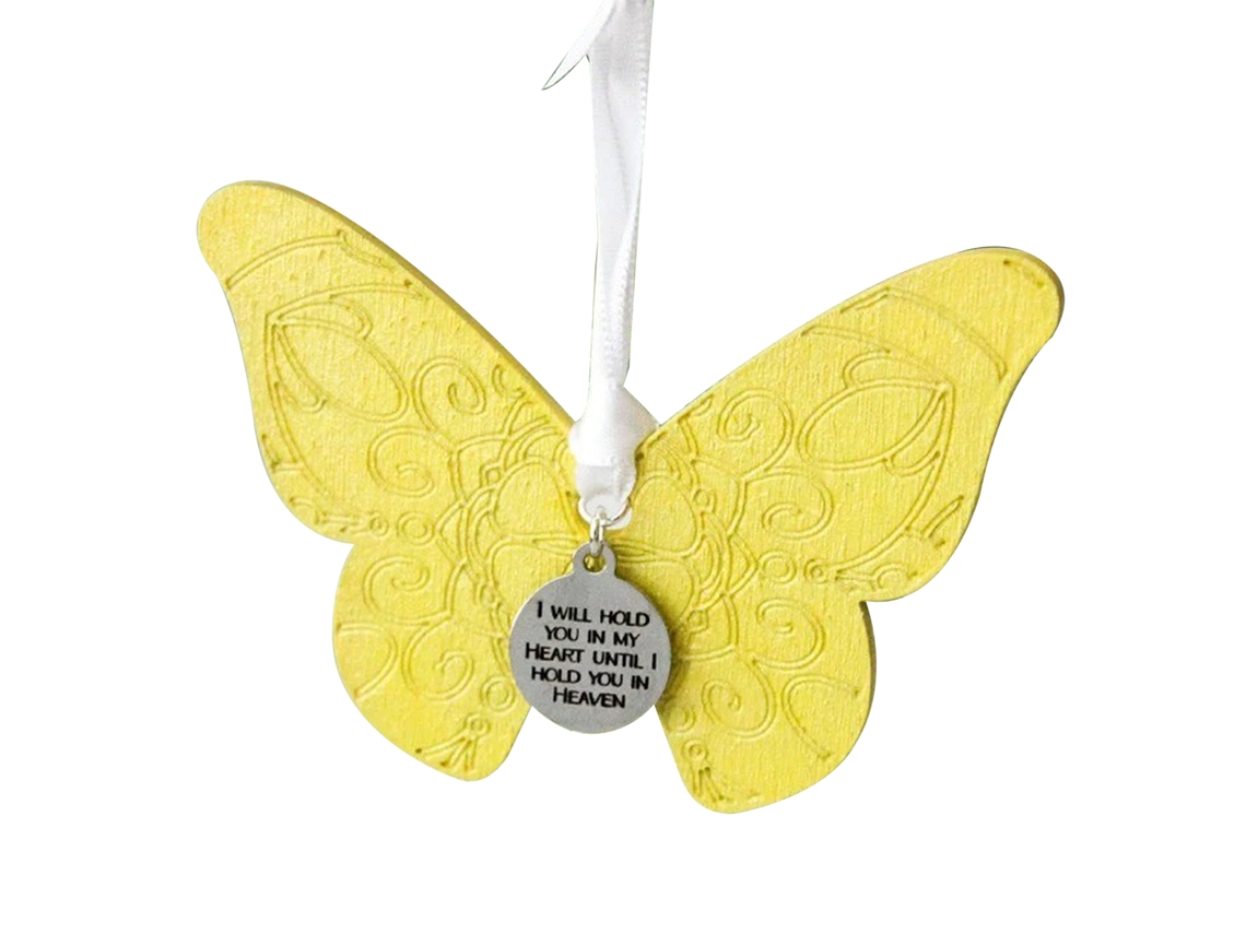 Decoração De Natal Butterfly Memorial Em Madeira Com Enfeite De Árvore, Natural E Elegante, Por Laxiscreed