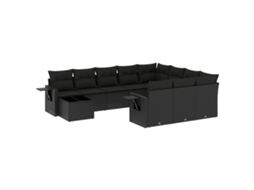 Garden Sofa Set, Garden Sofa Sets Vidaxl Preto Rattan / Vime (n/a)