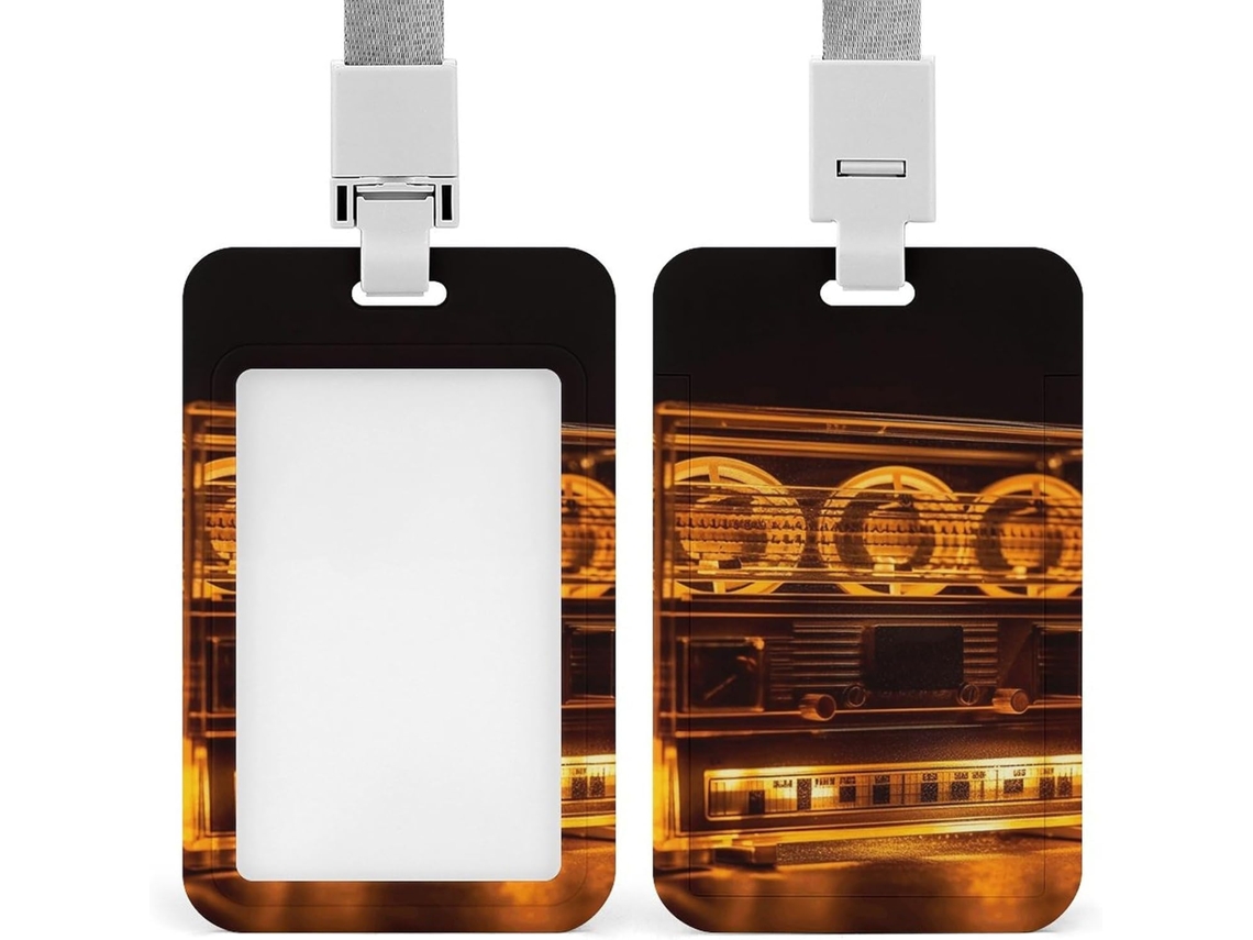 Porta Crachá Iluminado Fita Cassete, Suporte Crachá À Prova D Água, Protetor Crachá, Suporte Crachá Retrátil