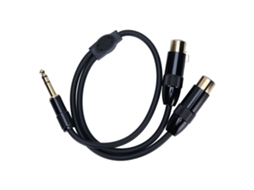 Aetheria cabo Divisor Y Estéreo Xlr Duplo Feminino para 6.35mm Macho 0.5m para Microfone Câmera