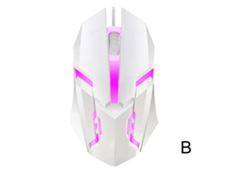 Rato YIZHOOD X-1 USB com fio para jogos 1000 DPI 3 botões silencioso Mause retroiluminado computador gamer profissional para PC laptop Branco