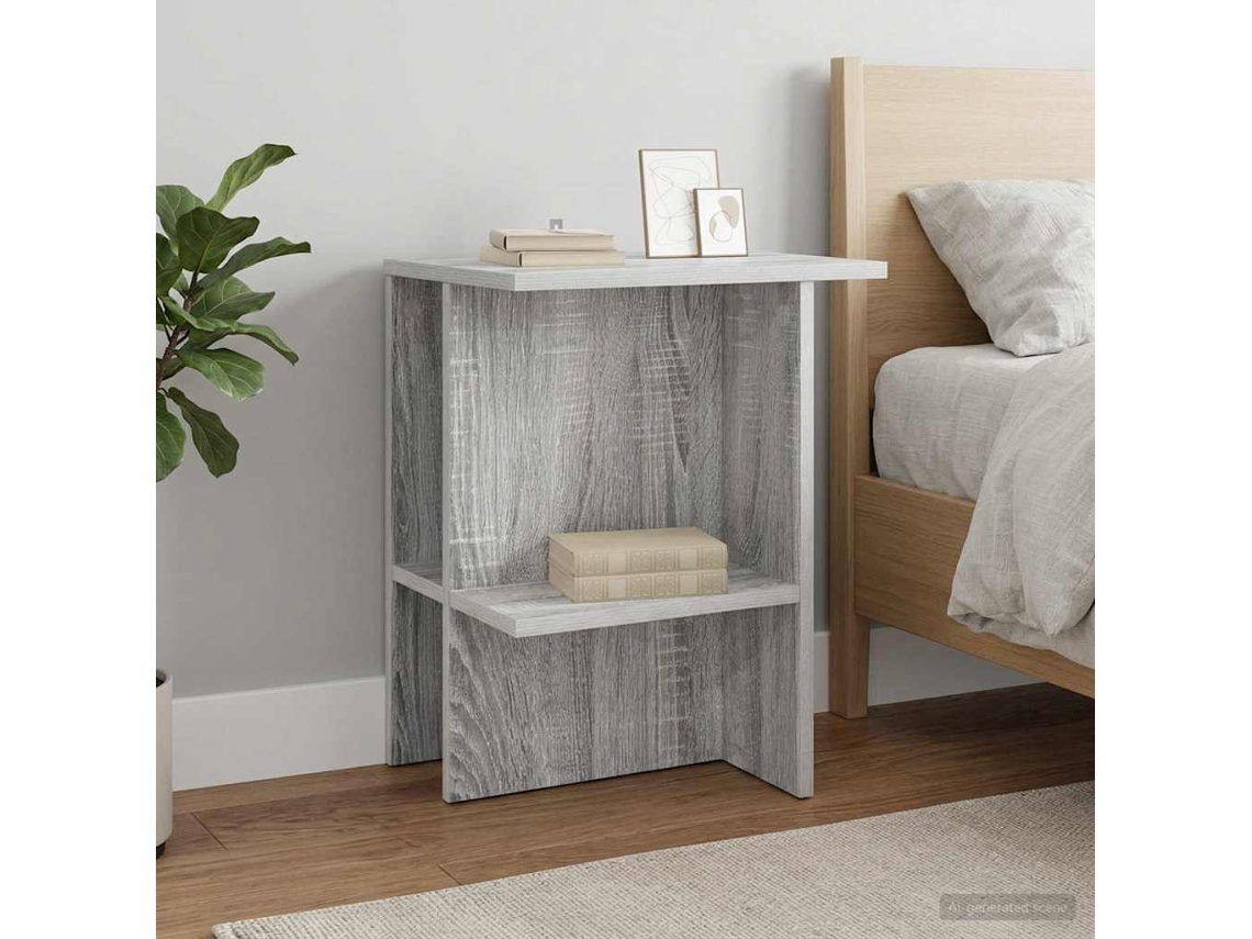 Vidaxl Mesa De Centro Sonoma Cinzento 40 X 30 X 49 Cm