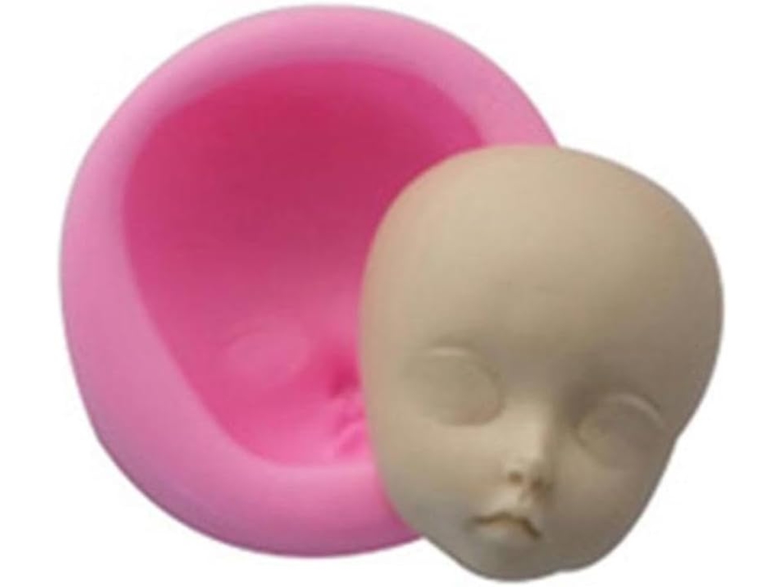 Molde De Silicone 3d Para Rosto De Boneca De Argila