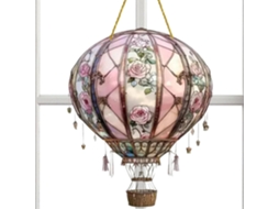 Balão de Ar Quente em Acrílico Bidimensional Decoração de Balão de Ar Quente em Acrílico 2d Decoração para Janela, CHABERLU