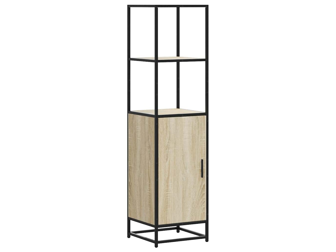 Armário Alto Carvalho Sonoma MAISON EXCLUSIVE em madeira e metal (35,5x35x139 cm)