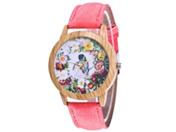 Relógio Feminino Zhoulianfa de Pulso com Pulseira de Tela e Módulo de Quartzo (rosa)