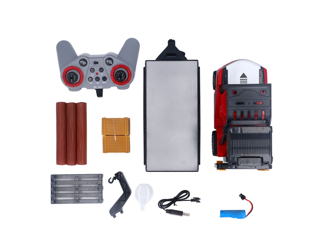 Brinquedo De Empilhadeira Rc 1:14 Escala Controle Remoto Brinquedo De Engenharia Veículo Vermelho