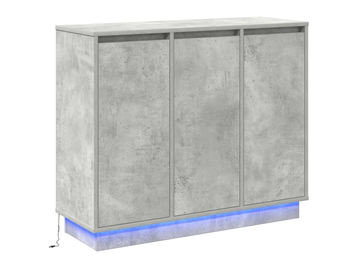 Aparador Cinzento Led 90x32x75 cm Madeira Processada MAISON EXCLUSIVE