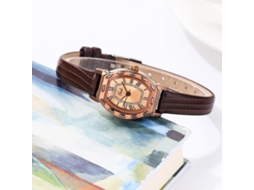 Lurelia Relógio Feminino, Couro, Dourado E Preto, Preto E Azul