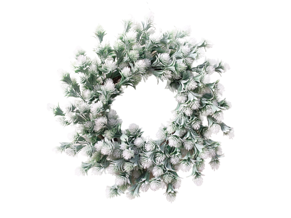 Decoração De Porta Em Forma De Coroa Com Lavanda Laxiscreed, Diâmetro 46cm, Plástico Branco