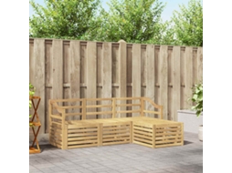 Vidaxl Conjunto De Sofás Para Exterior 4 Unid. Branco