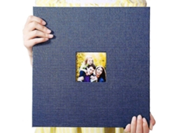 Álbum De Fotos Grande Autoadesivo 33 X 32 Cm, Álbum De Recortes Magnético Com 40 Páginas, Páginas Magnéticas De Dupla Face, Tecido(azul), Perfeito