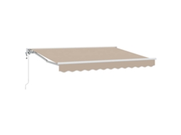 Conjunto 1 Toldo Retrátil Vidaxl Branco Alumínio (3,5 X 2,5 M)